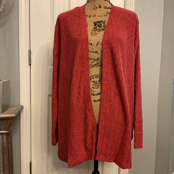 Textured Open Front Cardigan - Picture 5 of 9